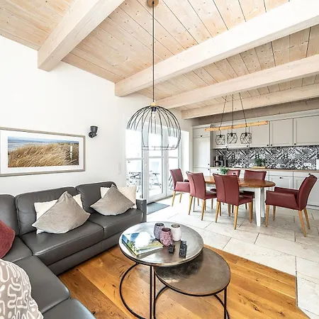 Дом отдыха Reetgedecktes Wohlfuehlhaus Nordseeloft 98b Mit Sauna Und Kamin Дагебюлль